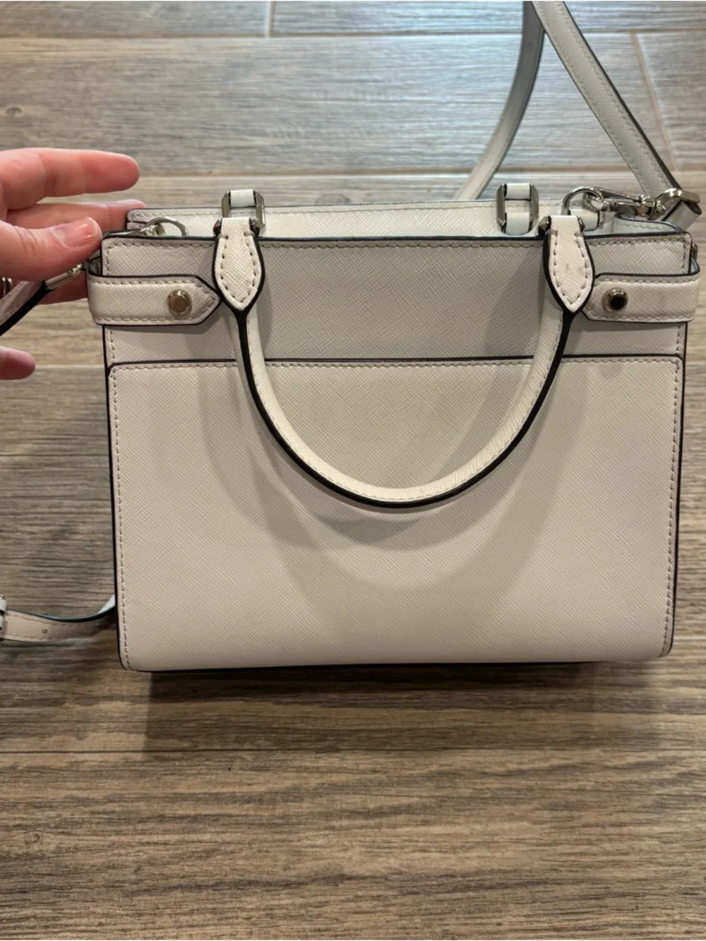 Kate Spade Staci Cameron Small Satchel Crossbody Parchment White - Picture 6 of 12